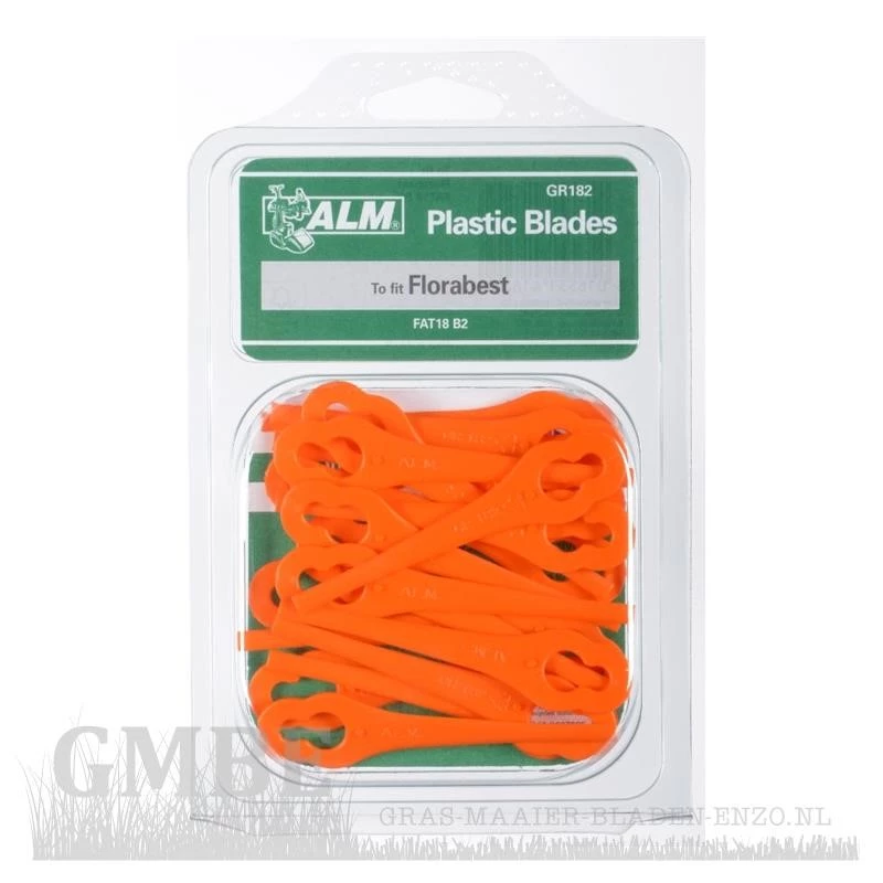 Plastic bladen voor Florabest, Gardenline, Grizzly, Güde, Ikra, Parkside grastrimmers