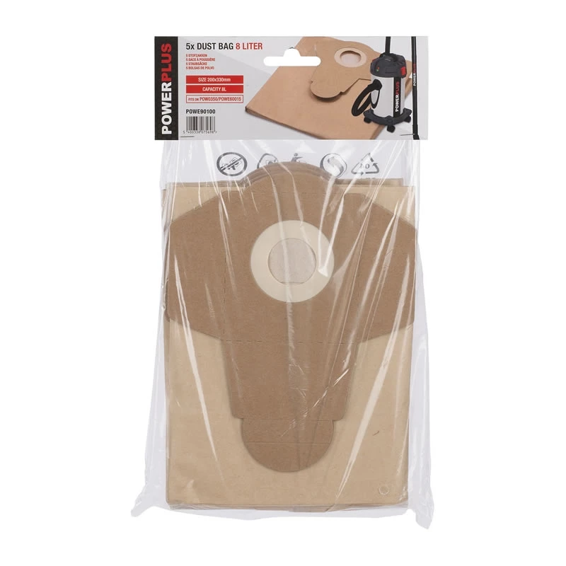Dust collection bag 5pcs for PowerPlus POW0350/ POWE60015