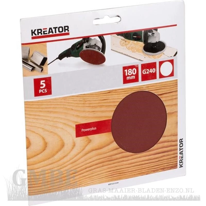 Sandpaper angle polisher Ø 180mm - K240 - 5 pcs.Kreator