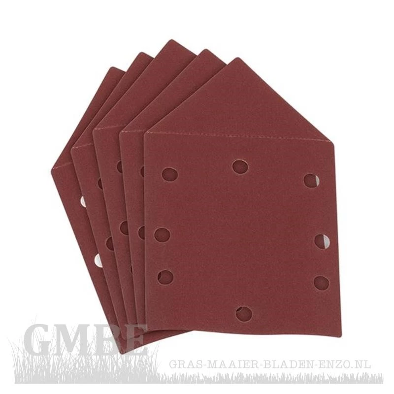 Sandpaper multi 100x157mm - K240 - 5 pcs.PowerPlus POWX0485