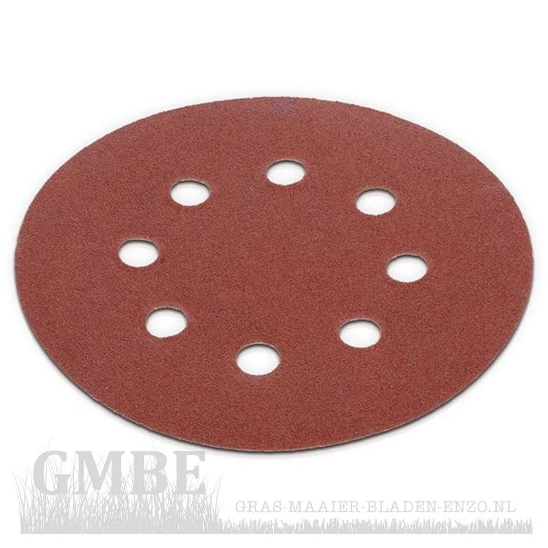 Sandpaper round Ø 125mm - K120 - 5 pcs.PowerPlus POWX0485
