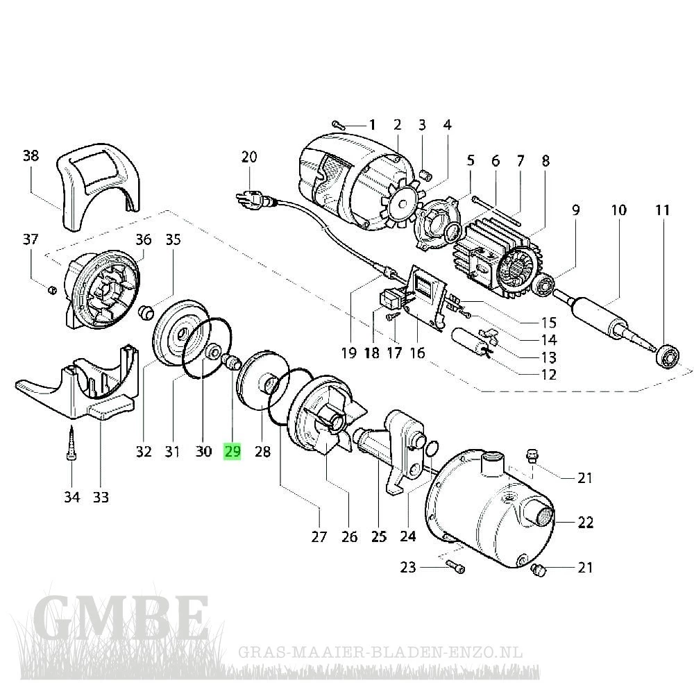 Garniture mécanique pour Ma.ri.na MARCAM98CRFT (n° 29)