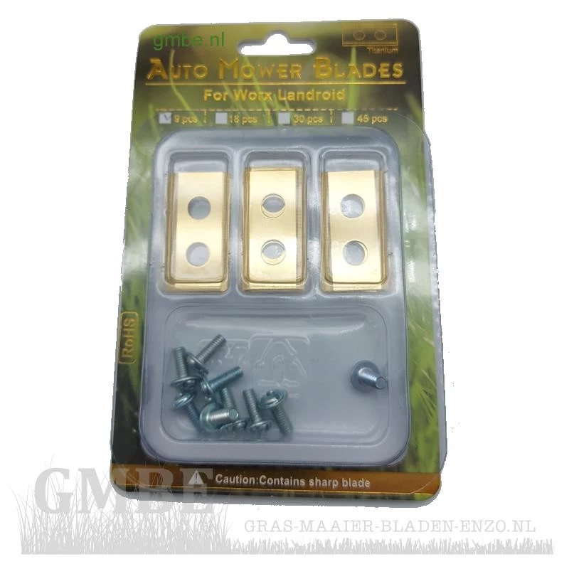 Titanium coated robot mower blades for Bosch 9 pieces