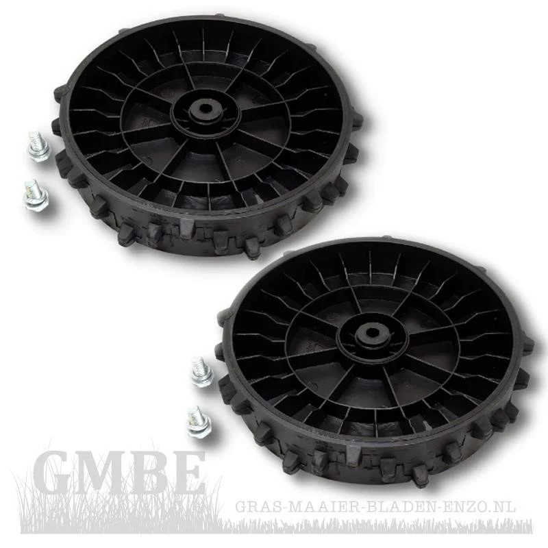 Achterwielen (2 stuks)  voor Ferrex R800 Easy+ / Florabest FMR 600 A1 / Garden Feelings R800 Easy