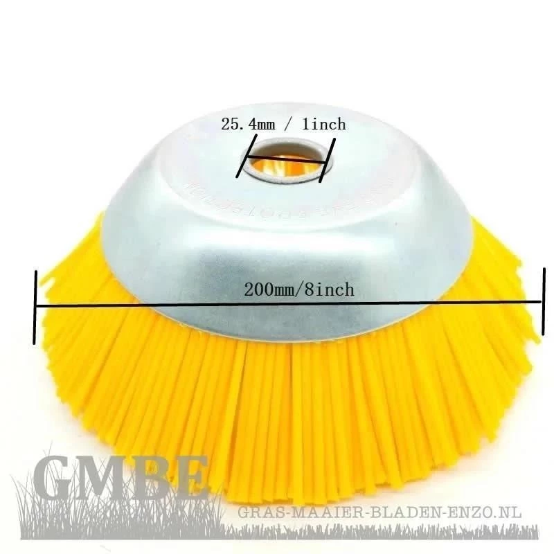 Nylon-Fugenbürste 200 * 200 mm Mittelloch 25,4 mm