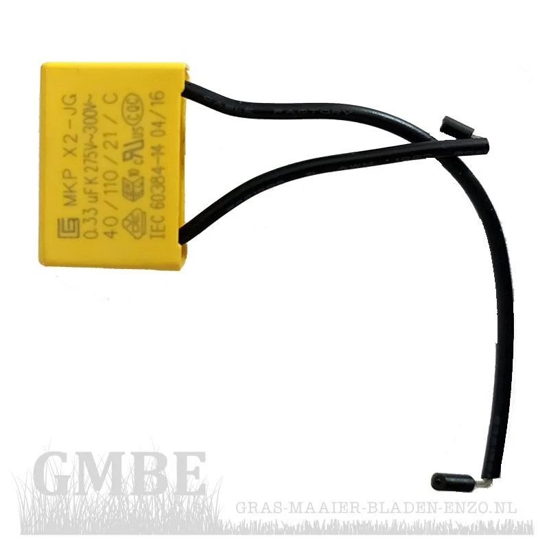 Condensator 0,33 uF / 275- 300V voor Central Park en PowerPlus