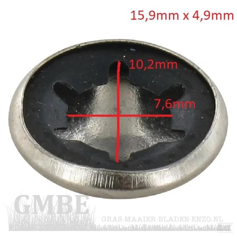 Wieldop / Hutclip / Circlip / Starlock borgring met kap voor Stiga Ø int: 8mm, Ø: ext: 16mm