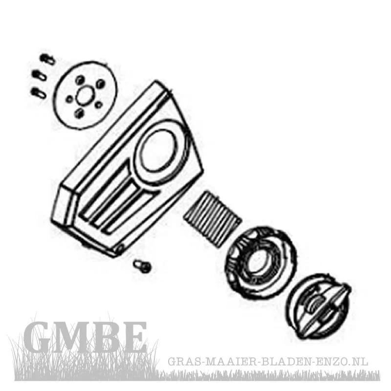 Chain tensioner incl. cover for PowerPlus POW64255 / POW64256 / POWEG1011