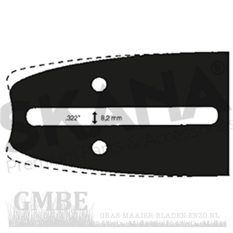 35 cm (14-Inch) Kettensägeblatt 3/8" LP / 1,3 mm / 52 Glieder ZA-Aufnahme