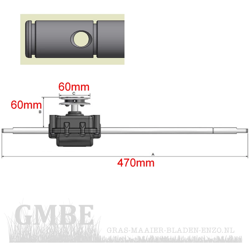 Transmission Gearbox Ryobi RY14110A Gras maaier bladen enzo