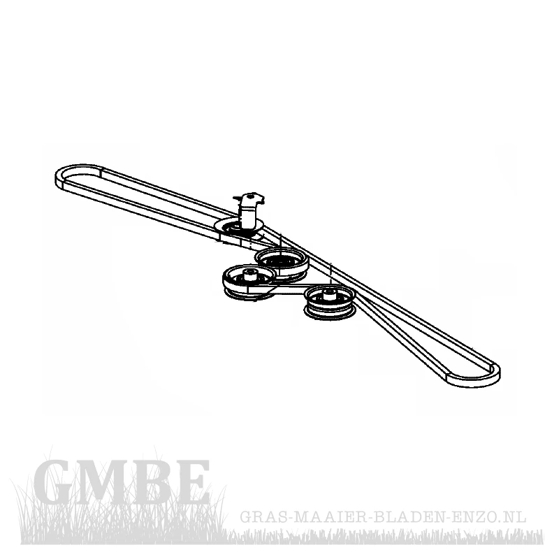Drive belt from engine to mowing deck for Wolf-Garten Expert 105.180 H