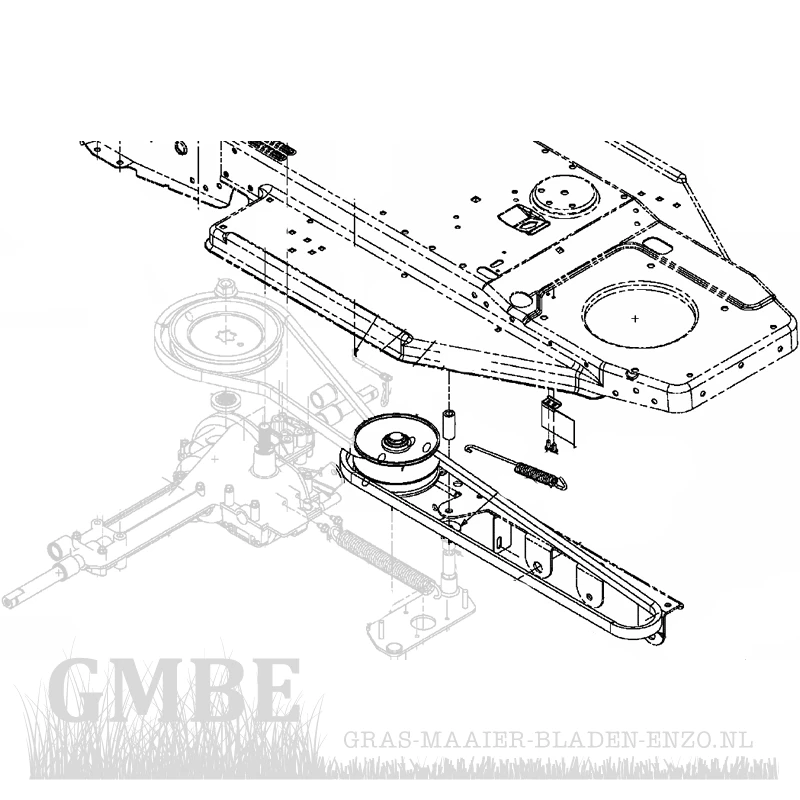 Drive belt from the engine to the central shaft (long) for Black line B 125/96 T
