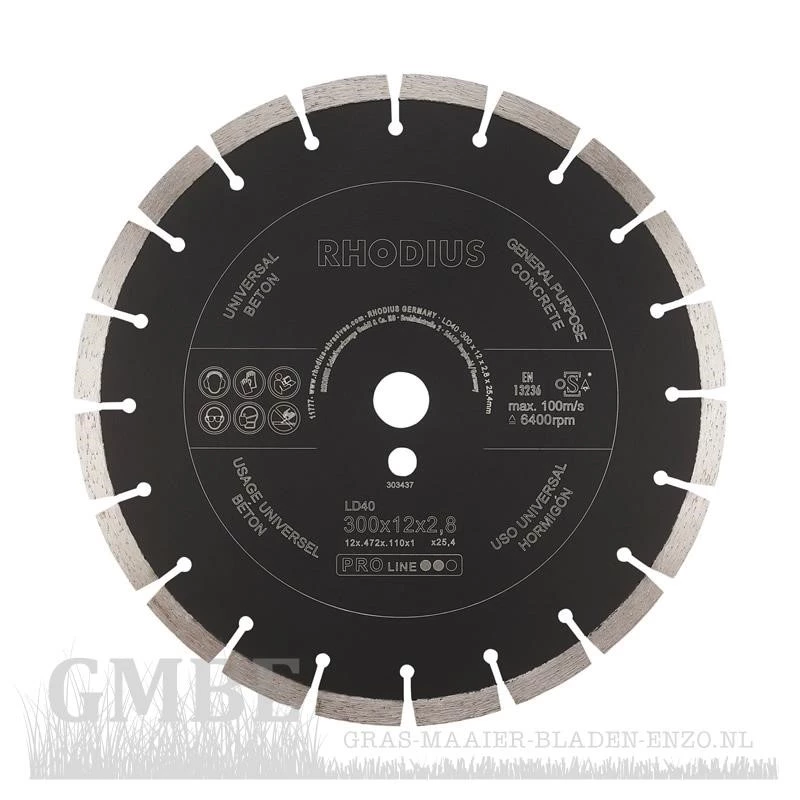 Proline diamond cutting disc 300 x 12 x 2.8 mm, 25.4 mm as bore