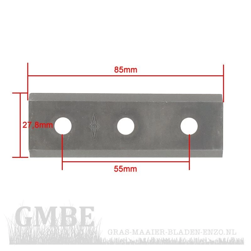 Hakselaar/versnipperaar mes voor Lescha Zak modellen (85mm*27,8mm)