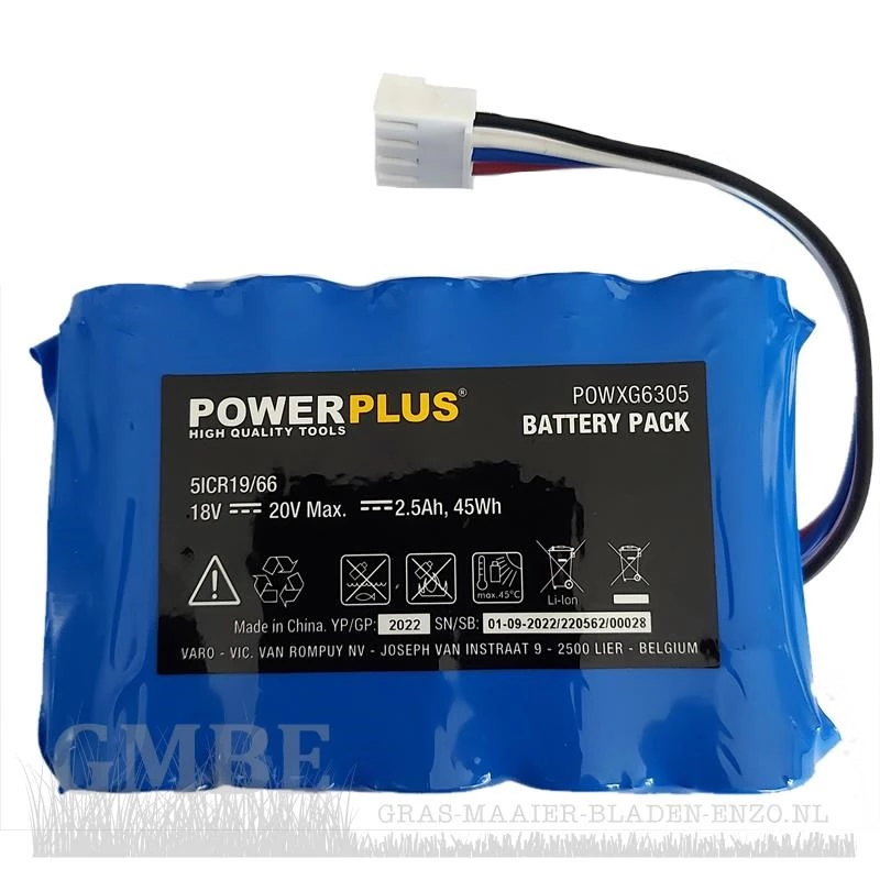 Battery 2.5 Ah for PowerPlus POWXG6305