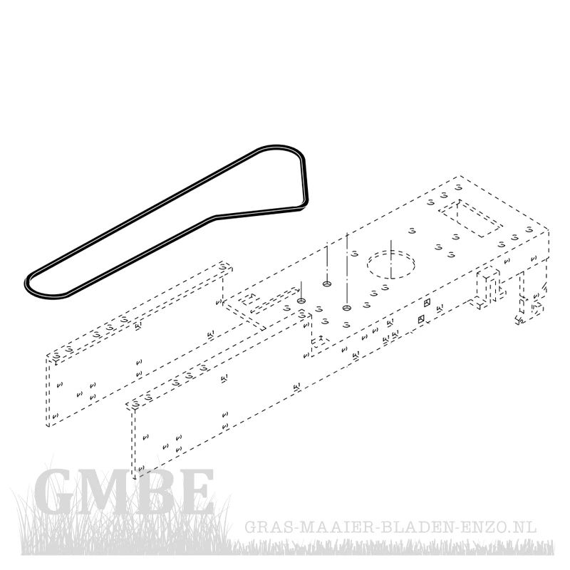 Drive belt from engine to cutting deck for Wizard WZLT1236