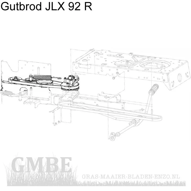 Drive Belt From Central shaft to rear shaft For Gutbrod JLX 92 R