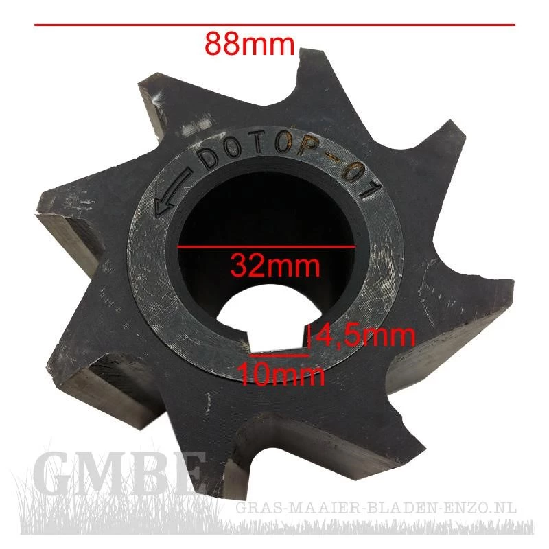 Hakselaar/versnipperaar mes voor PowerPlus POWXG6461