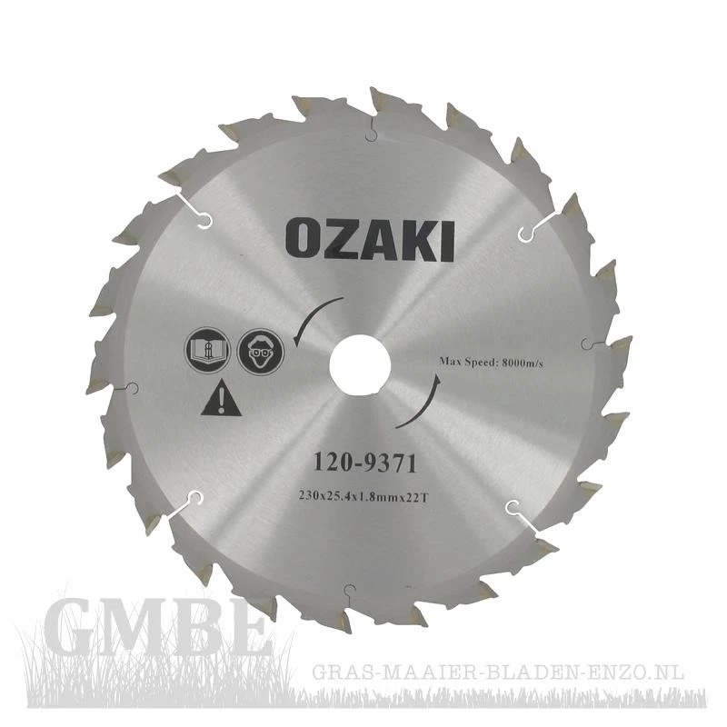 22 tooth blade (230mm Bore 25.4mm Thickness 1.8mm Carbide)