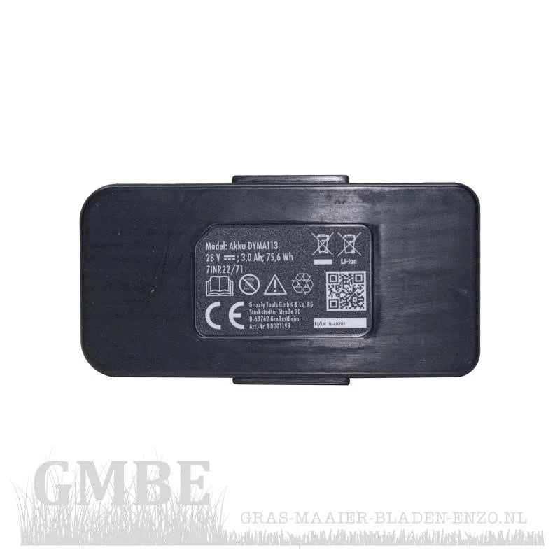 Robotic mower battery DYMA113 28V / 3.0 Ah / 75.6Wh