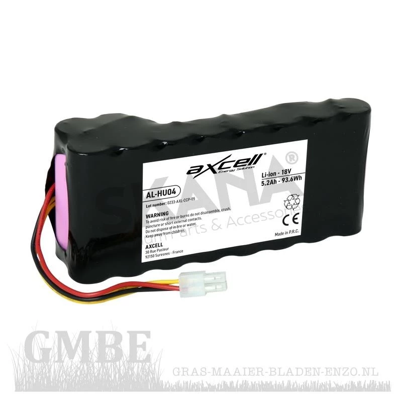 Battery for Husqvarna Automower 430X (2016>) / 440 (2017>) / 450X (2016>) / 550 (2018>) (18V - 5,2A)