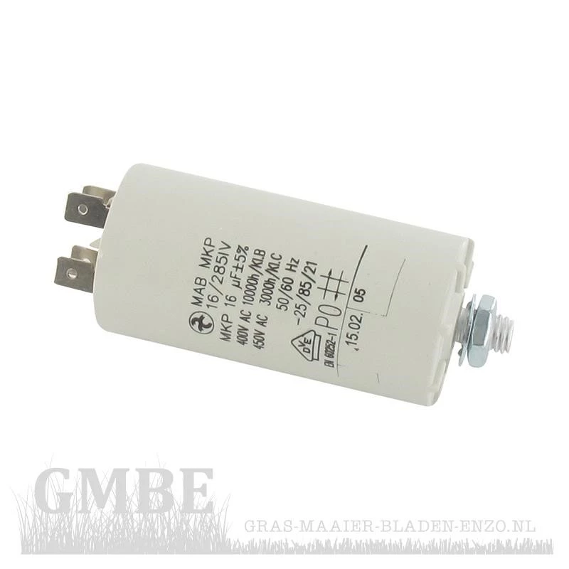 Capacitor 16µF 450V for various concrete mixers